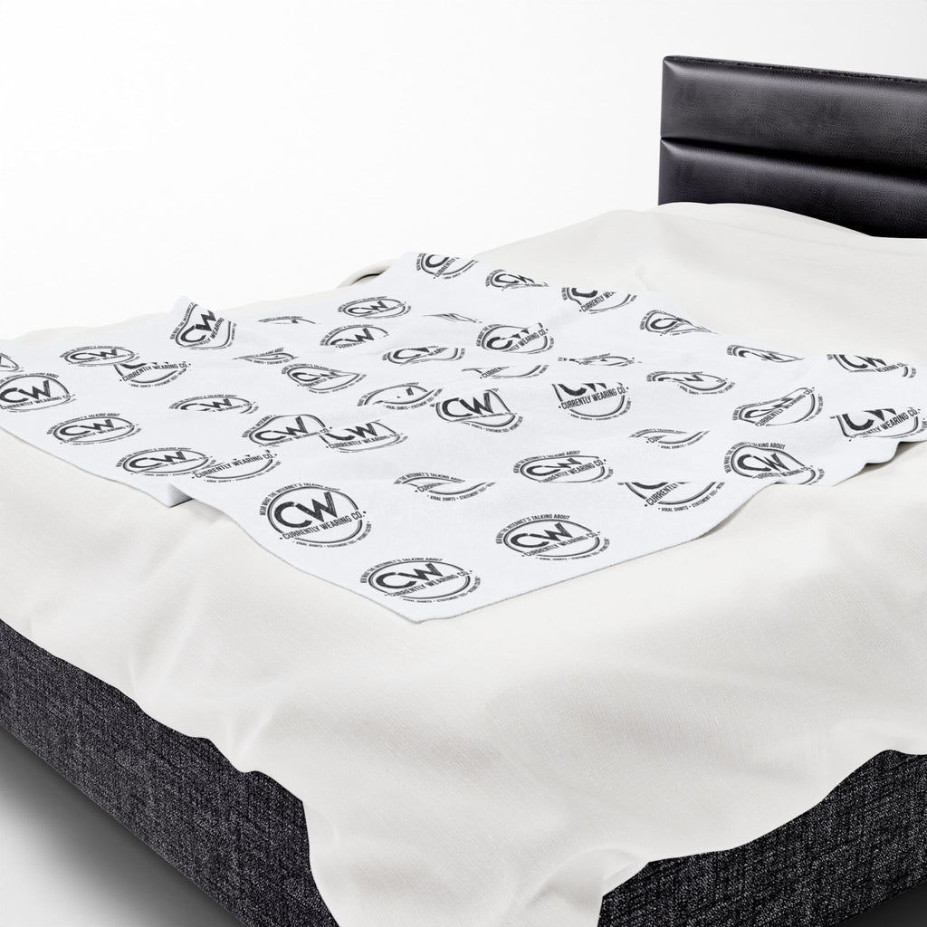Currently Wearing Co.™ Signature Throw Blanket — CW Monogram Edition,  Velveteen Plush Blanket