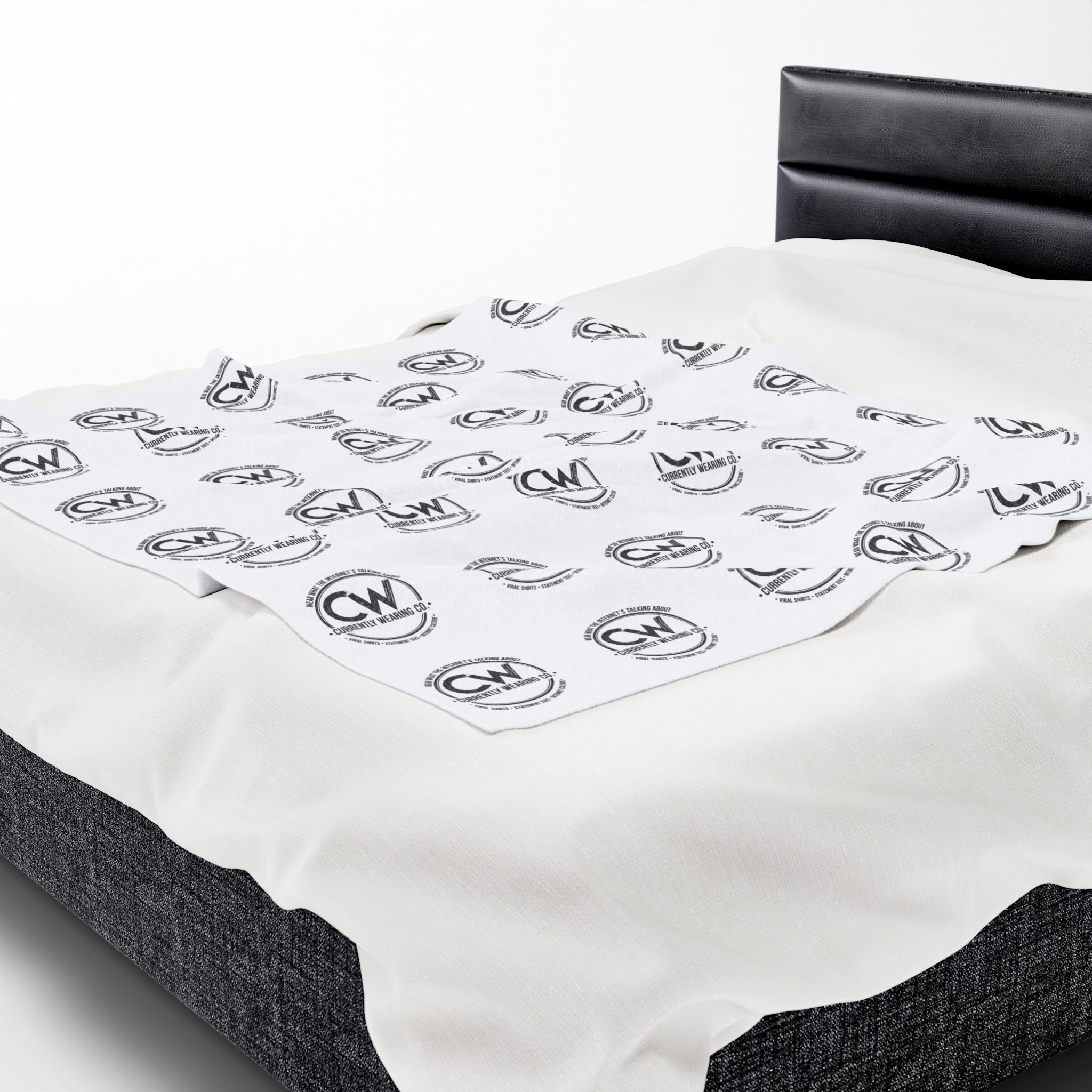 Currently Wearing Co.™ Signature Throw Blanket — CW Monogram Edition,  Velveteen Plush Blanket