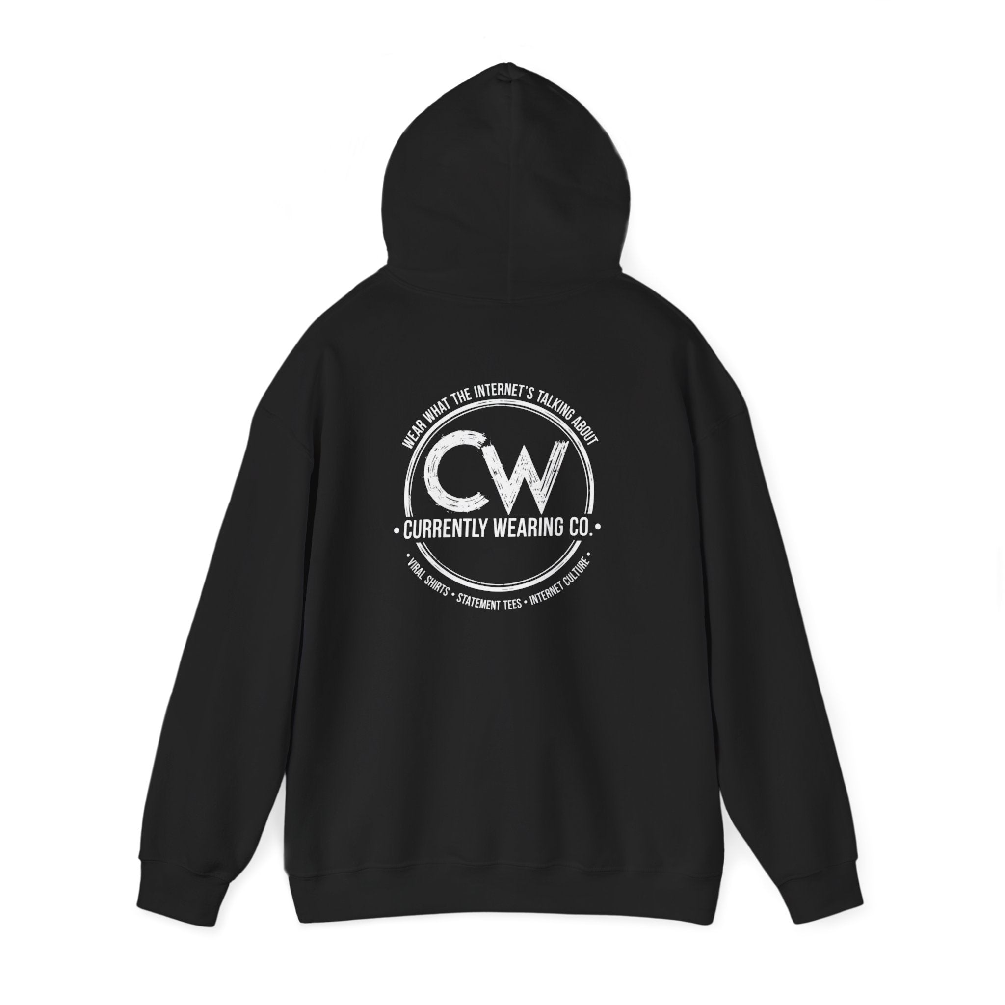 Offline Mode Currently Unavailable Hoodie - Currently Wearing Co Signature Logo Collection - Chronically Online Humor Sweatshirt Unisex Heavy Blend Hooded Sweatshirt
