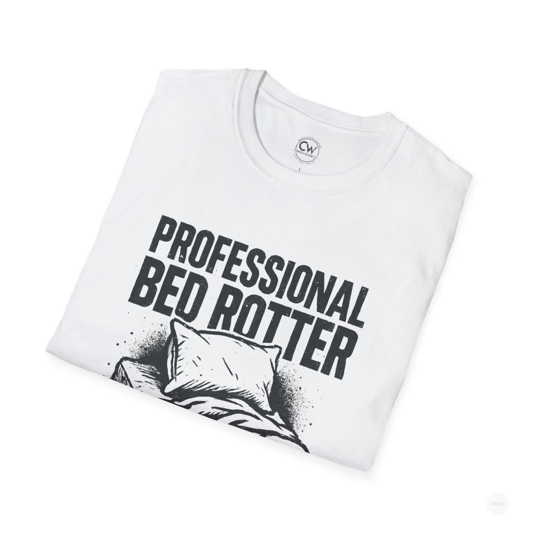 Professional Bed Rotter Funny Graphic Tee - Gen Z Mental Health Humor Shirt, Unisex Softstyle T-Shirt