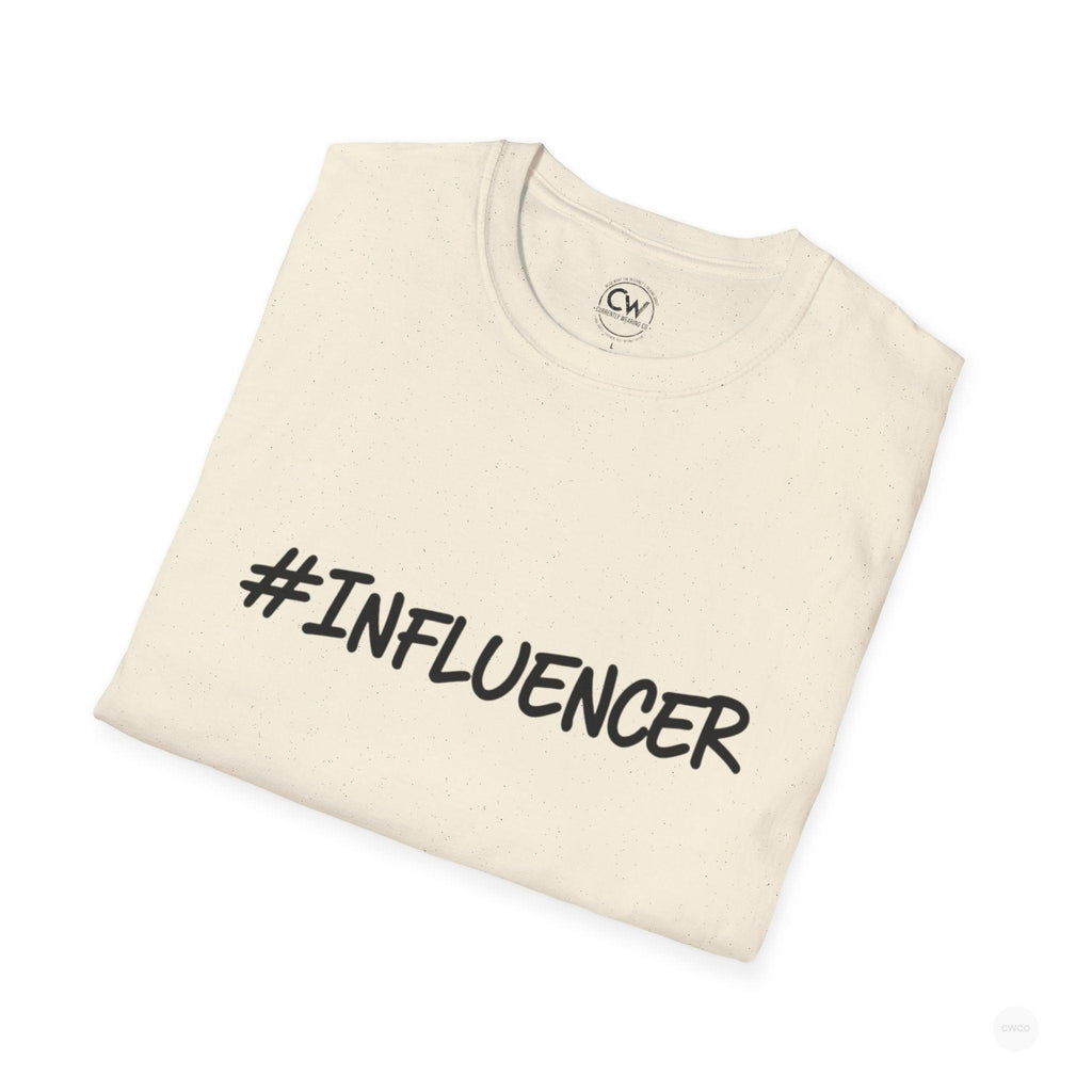 #INFLUENCER Statement Tee - Social Media Content Creator Shirt Unisex Softstyle T-Shirt, Casual Tee, Gift for Content Creators, Trendy Outfit, Comfortable Everyday Wear