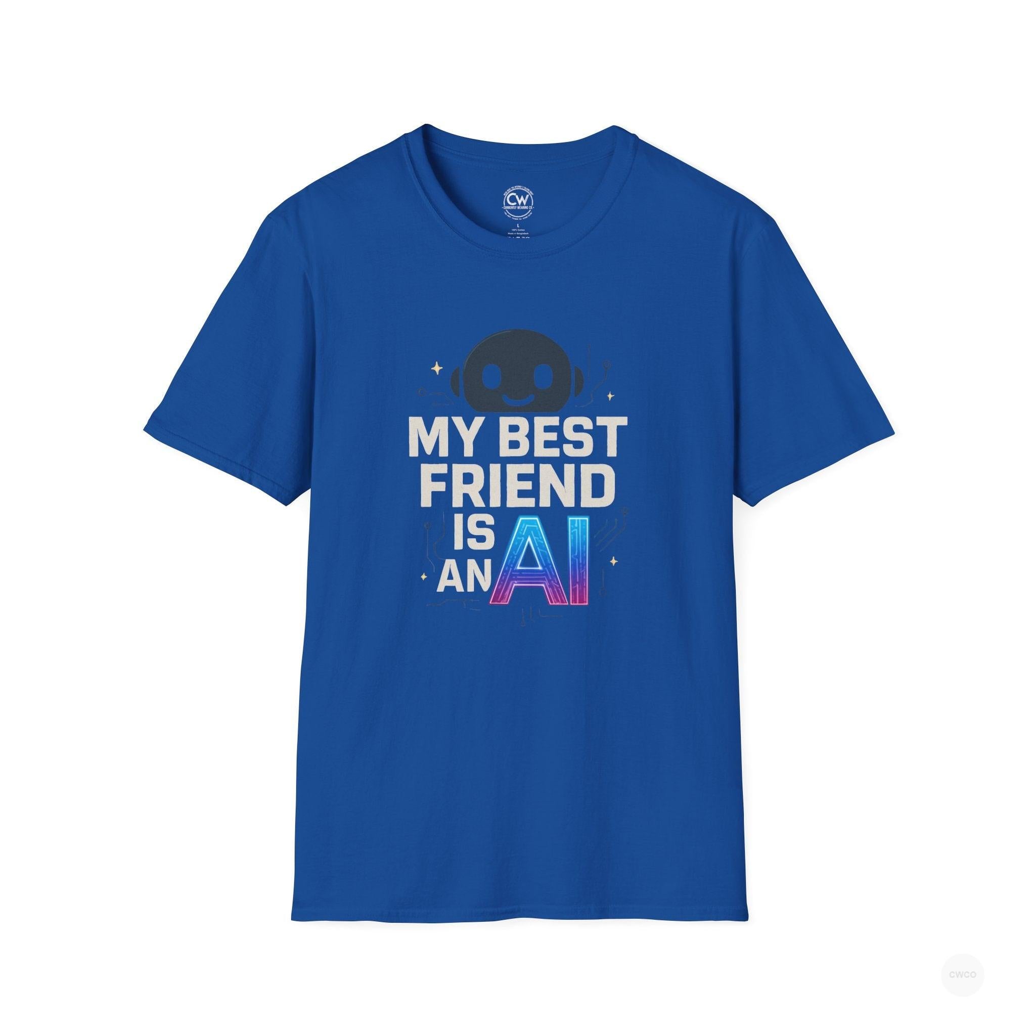My Best Friend is an AI Graphic Tee - Tech Humor Shirt - Fun Gift for Tech Lovers, Birthday, Casual Wear, Geeky Apparel, Unique Friendship Tee