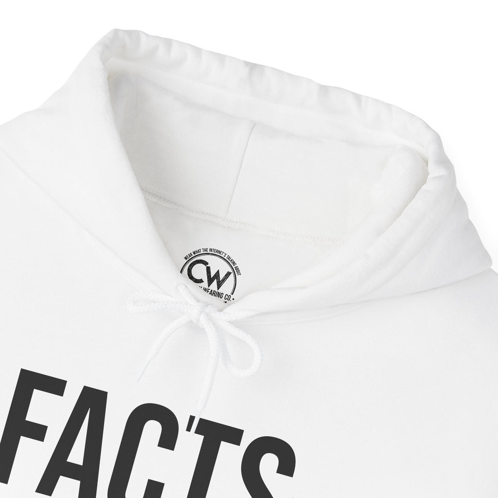FACTS. (currently wearing the truth) Hoodie — Signature Logo Collection - Unisex Heavy Blend Hoodie for Everyday Truth