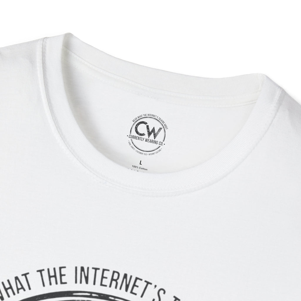 Currently Wearing Co. Unisex Softstyle T-Shirt, Funny Tee, Casual Everyday Wear, Gift for Friends, Humor Shirt, Trendy Graphic T-Shirt