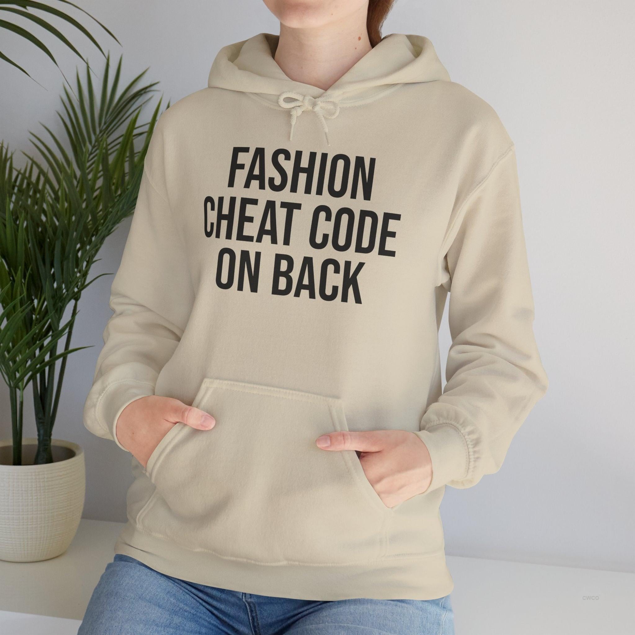 Fashion Cheat Code Hoodie - Signature Streetwear Statement Hoodie | Cozy Streetwear for Casual Days, Lounge Wear, Gift Idea, Trendy Fashion