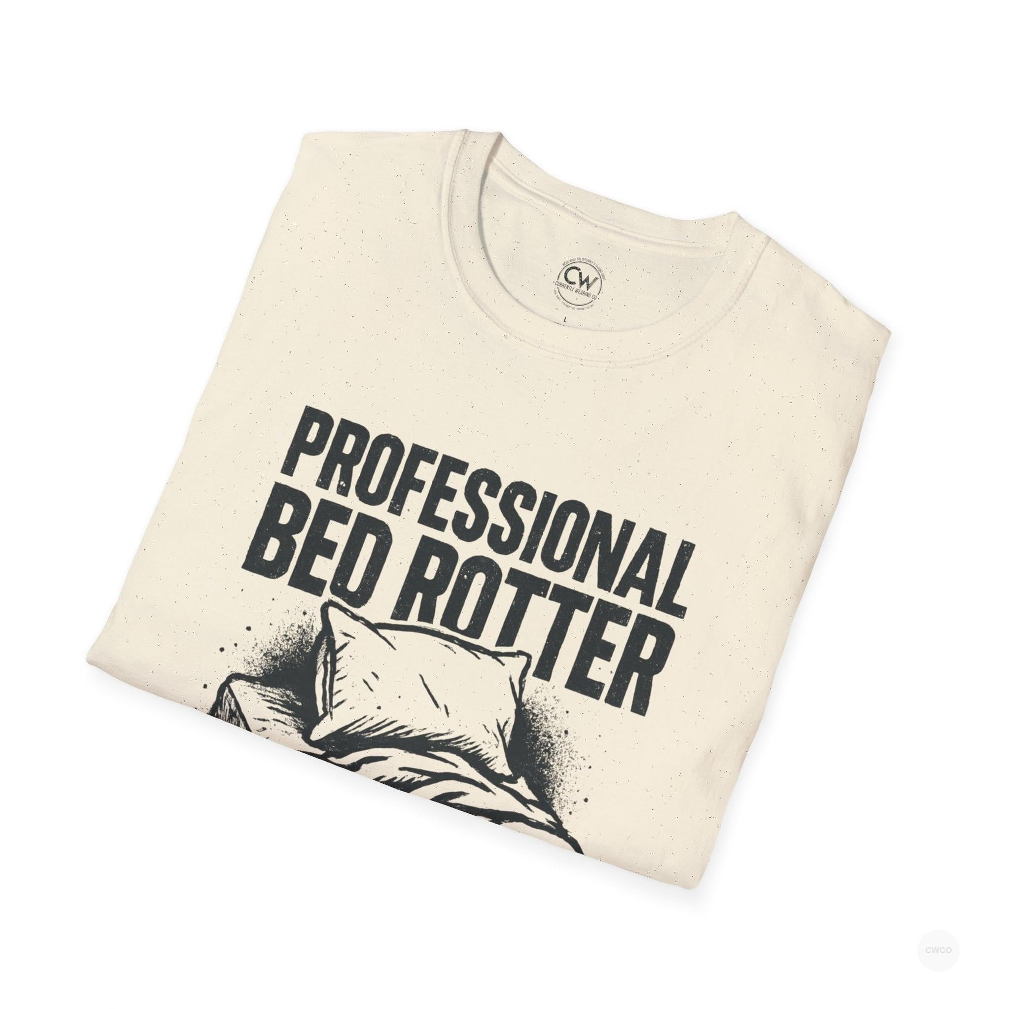 Professional Bed Rotter Funny Graphic Tee - Gen Z Mental Health Humor Shirt, Unisex Softstyle T-Shirt