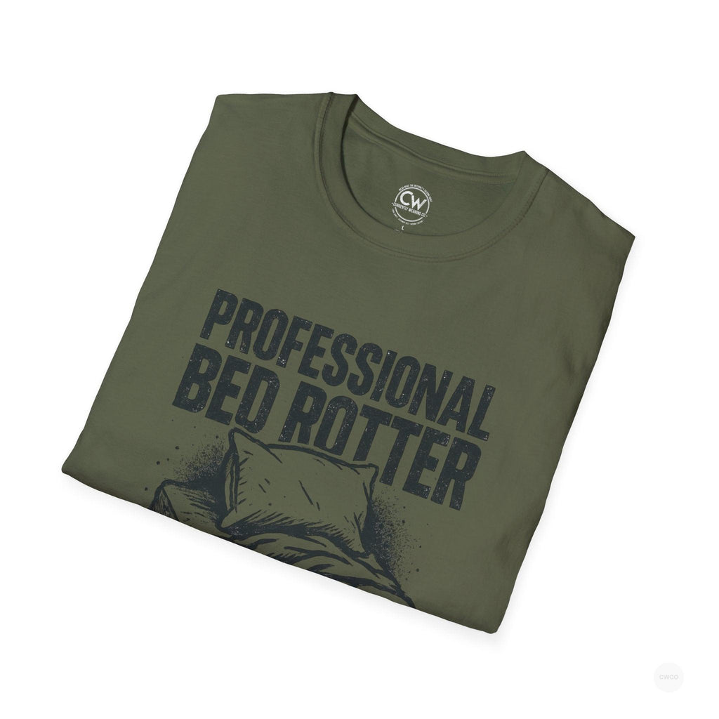 Professional Bed Rotter Funny Graphic Tee - Gen Z Mental Health Humor Shirt, Unisex Softstyle T-Shirt