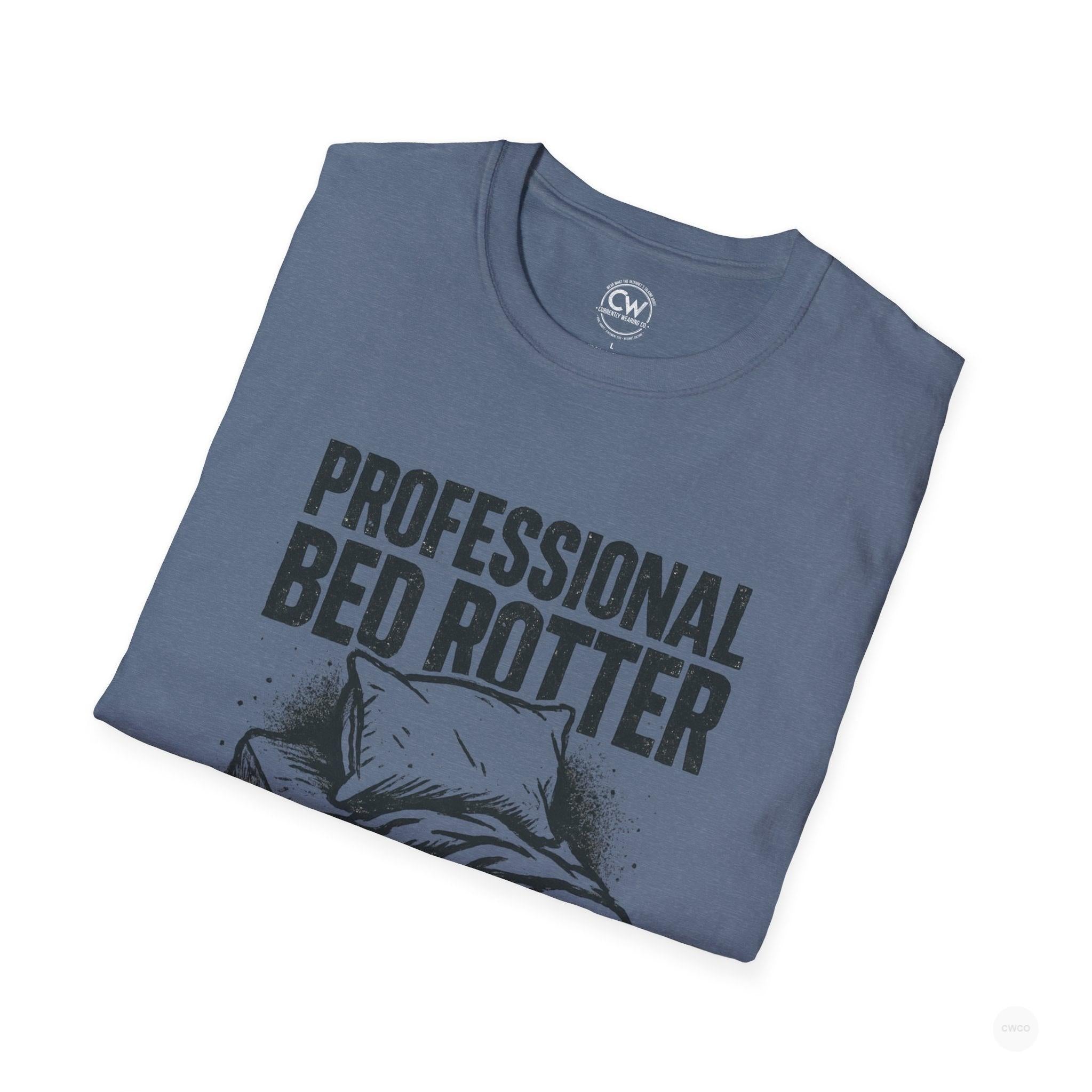 Professional Bed Rotter Funny Graphic Tee - Gen Z Mental Health Humor Shirt, Unisex Softstyle T-Shirt