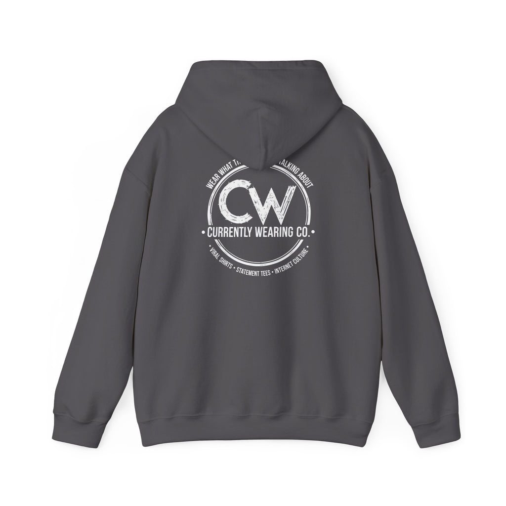 Offline Mode Currently Unavailable Hoodie - Currently Wearing Co Signature Logo Collection - Chronically Online Humor Sweatshirt Unisex Heavy Blend Hooded Sweatshirt