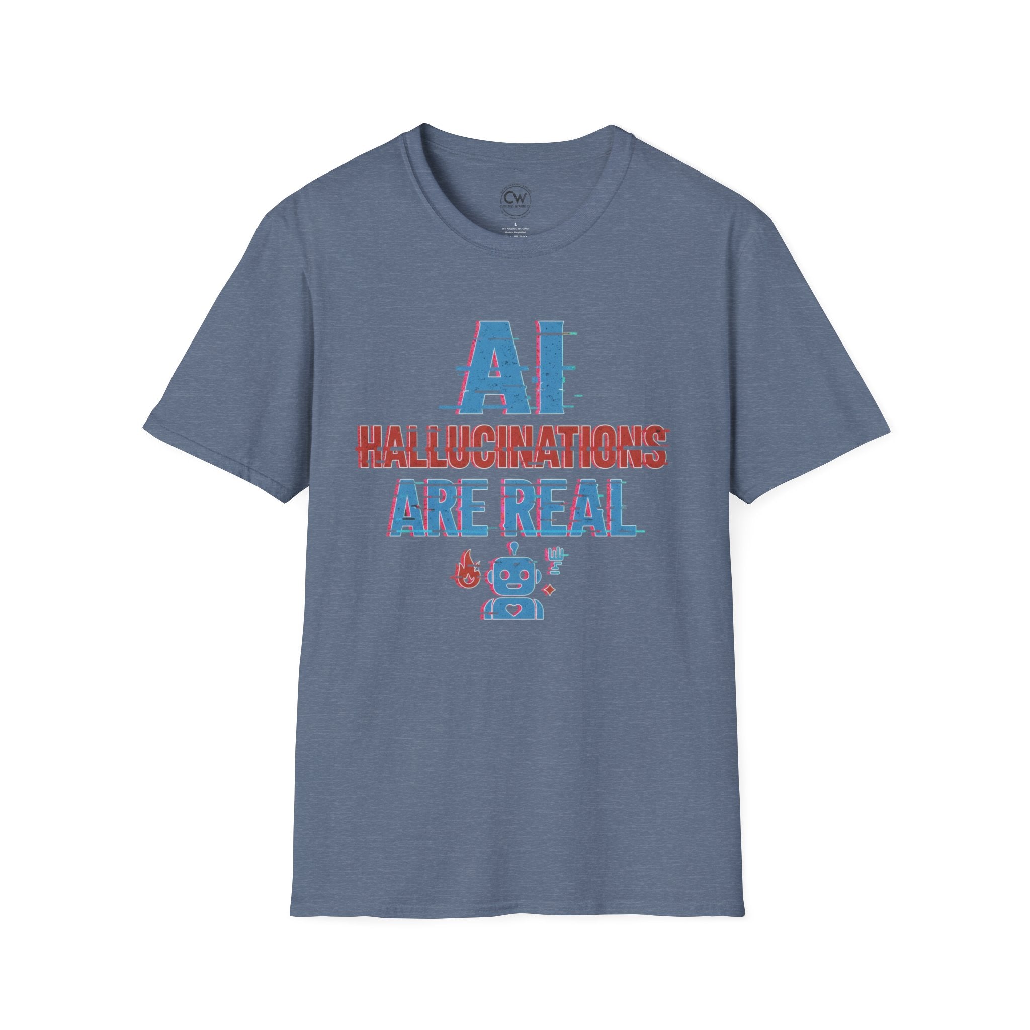 AI Hallucinations Are Real Shirt - Funny Machine Learning Tee - AI Developer Humor Shirt - Tech Hallucination T-Shirt, Unisex Softstyle T-Shirt