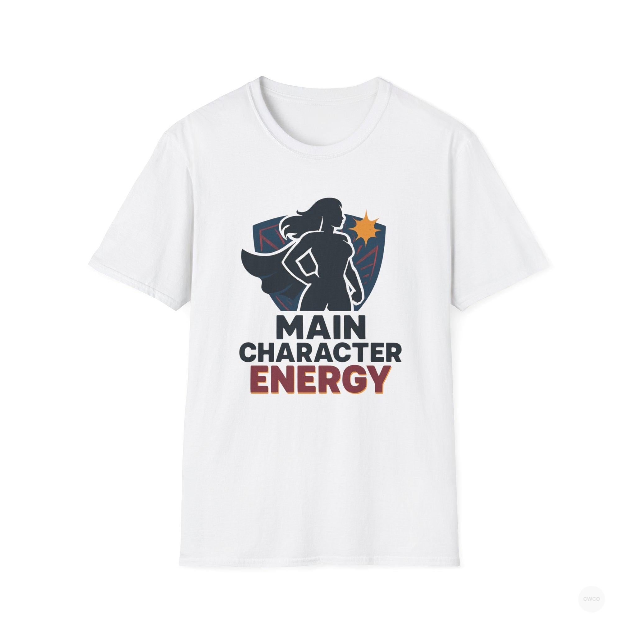 Main Character Energy Graphic Tee - Empowerment Statement Unisex Softstyle T-Shirt | Gift for Her, Women Empowerment, Casual Wear, Birthday, Positive Vibes