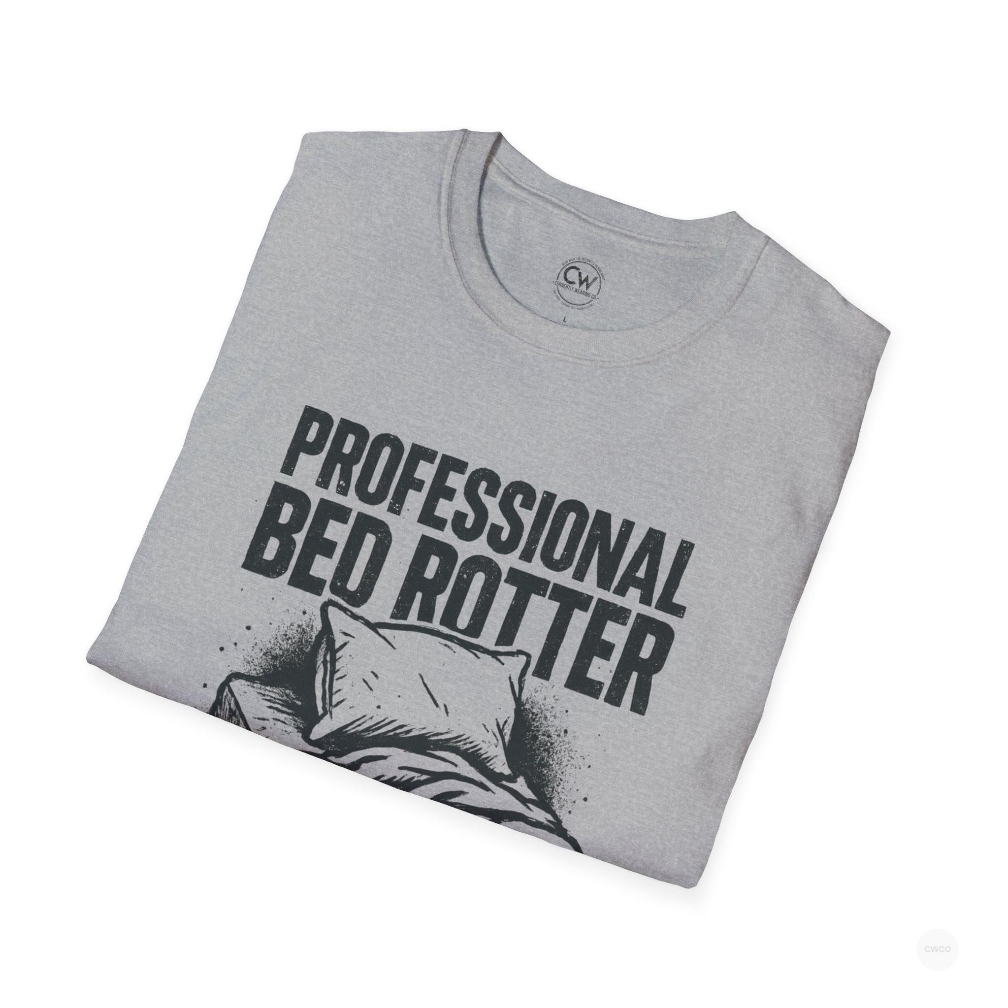 Professional Bed Rotter Funny Graphic Tee - Gen Z Mental Health Humor Shirt, Unisex Softstyle T-Shirt