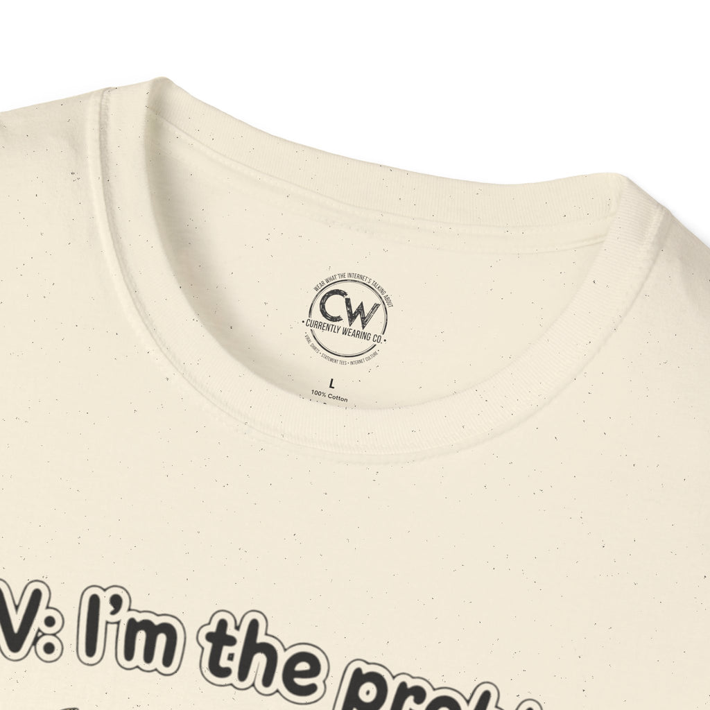 POV I'm the Problem Shirt - Funny Self Aware Tee - Chaotic Energy Shirt - Mental Health Humor T-Shirt Playful Graphic Tee for Everyday Fun, Perfect Gift, Casual Wear, Women's Humor T-Shirt, Self-Deprecating Humor Tee