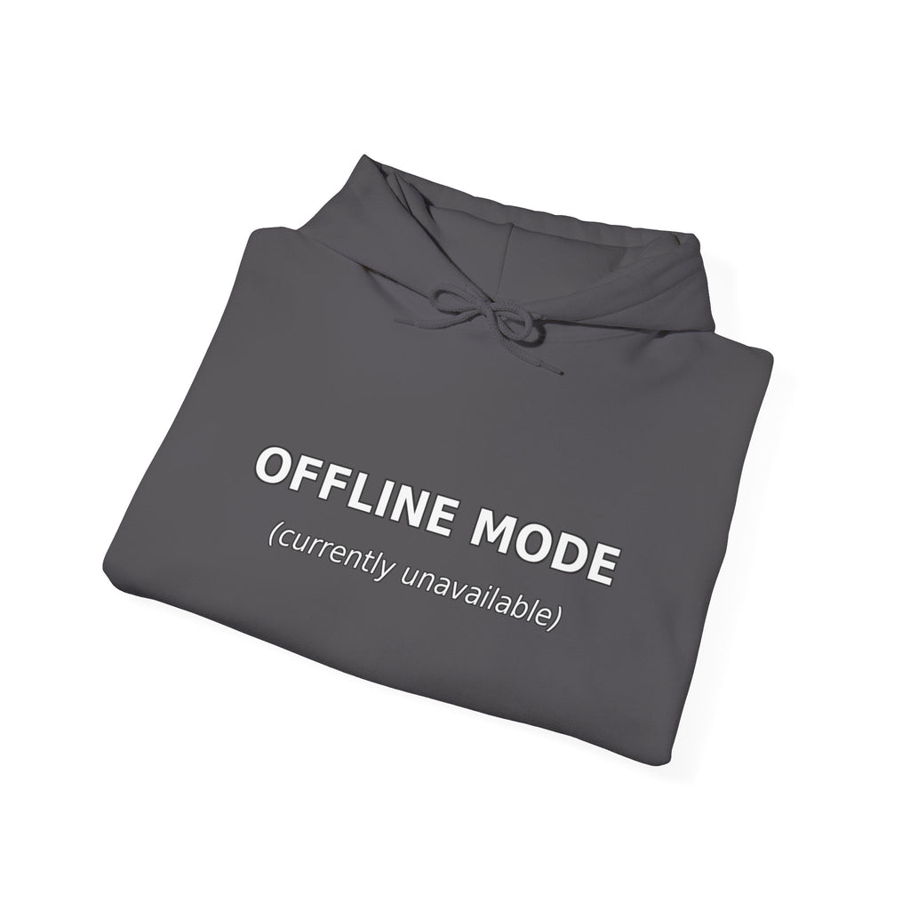 Offline Mode Currently Unavailable Hoodie - Currently Wearing Co Signature Logo Collection - Chronically Online Humor Sweatshirt Unisex Heavy Blend Hooded Sweatshirt