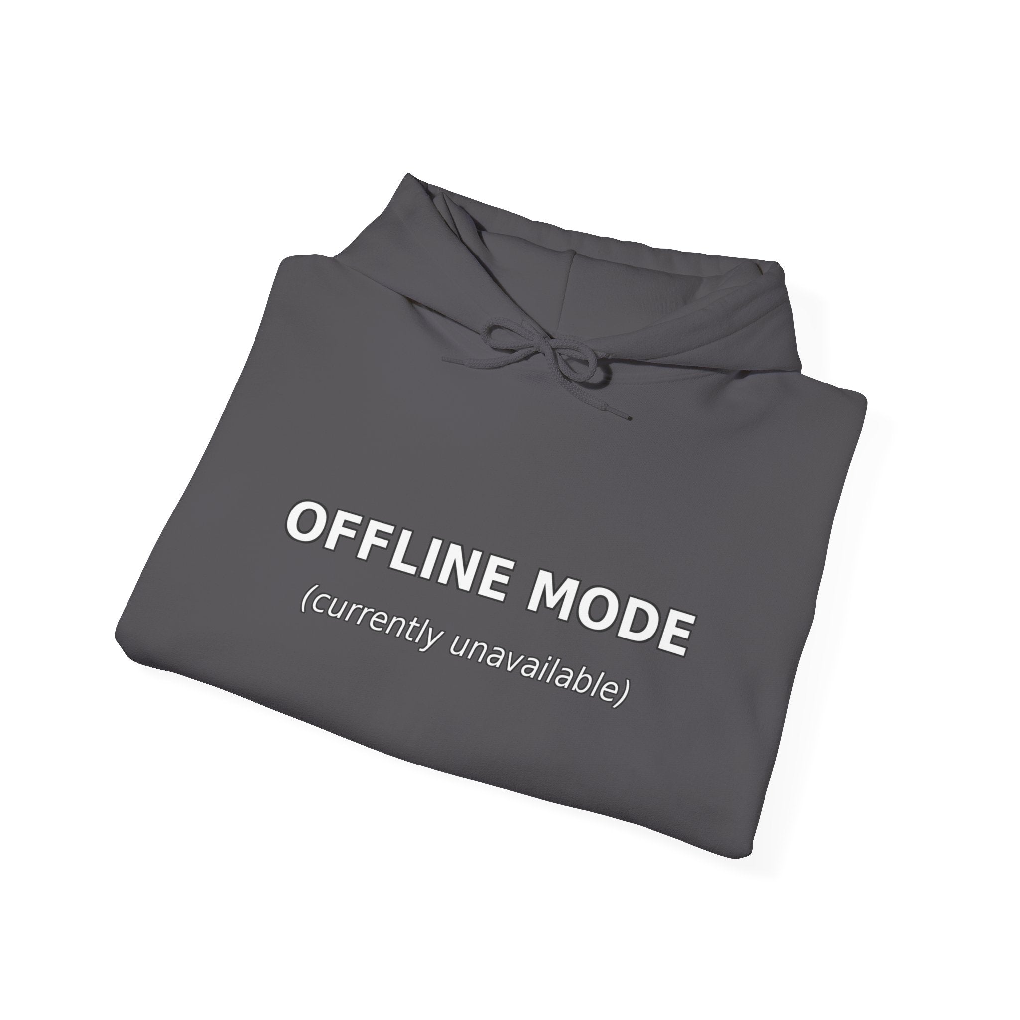 Offline Mode Currently Unavailable Hoodie - Currently Wearing Co Signature Logo Collection - Chronically Online Humor Sweatshirt Unisex Heavy Blend Hooded Sweatshirt