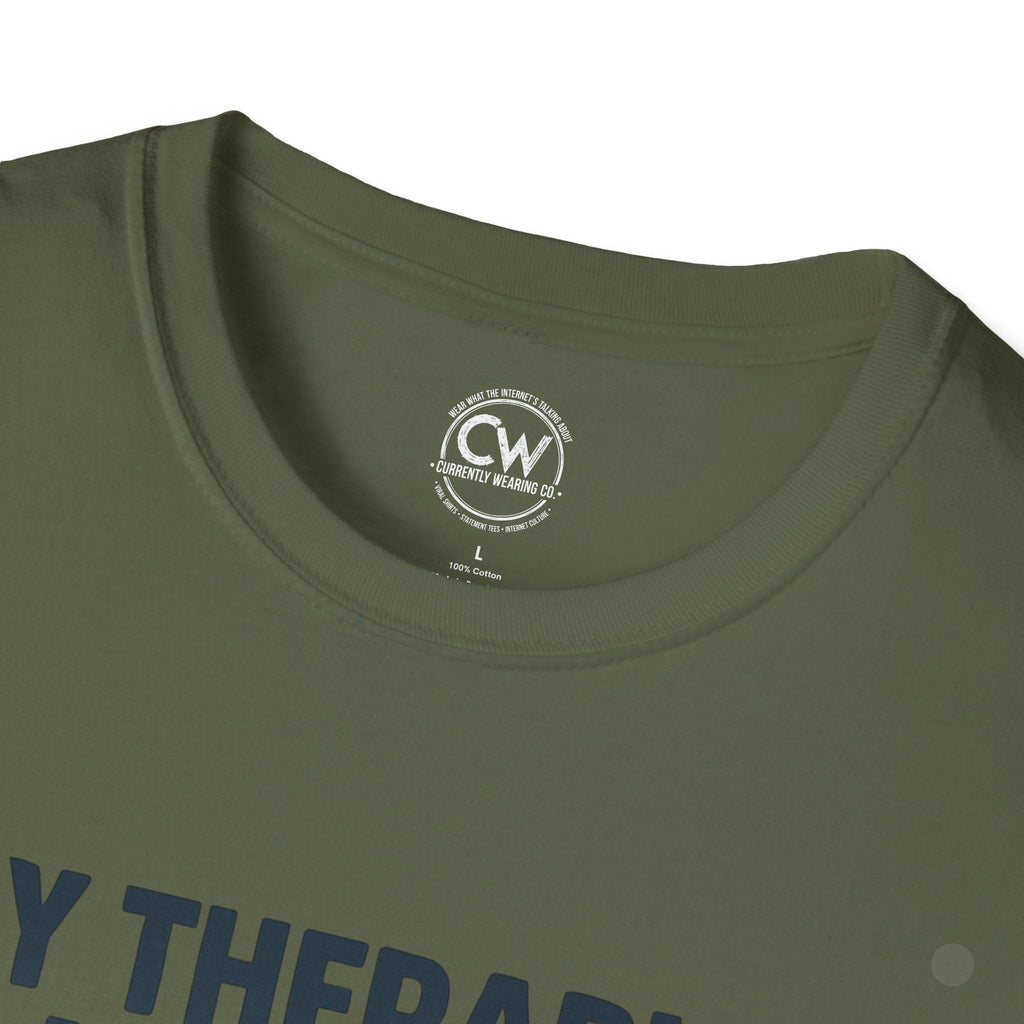 My Therapist Is An AI And It's Going Great Shirt - Funny AI Therapy Tee - Mental Health Humor Shirt - Chatbot Therapist T-Shirt Unisex Softstyle Shirt, Gift for Tech Lovers, Quirky Apparel, Mental Health Awareness