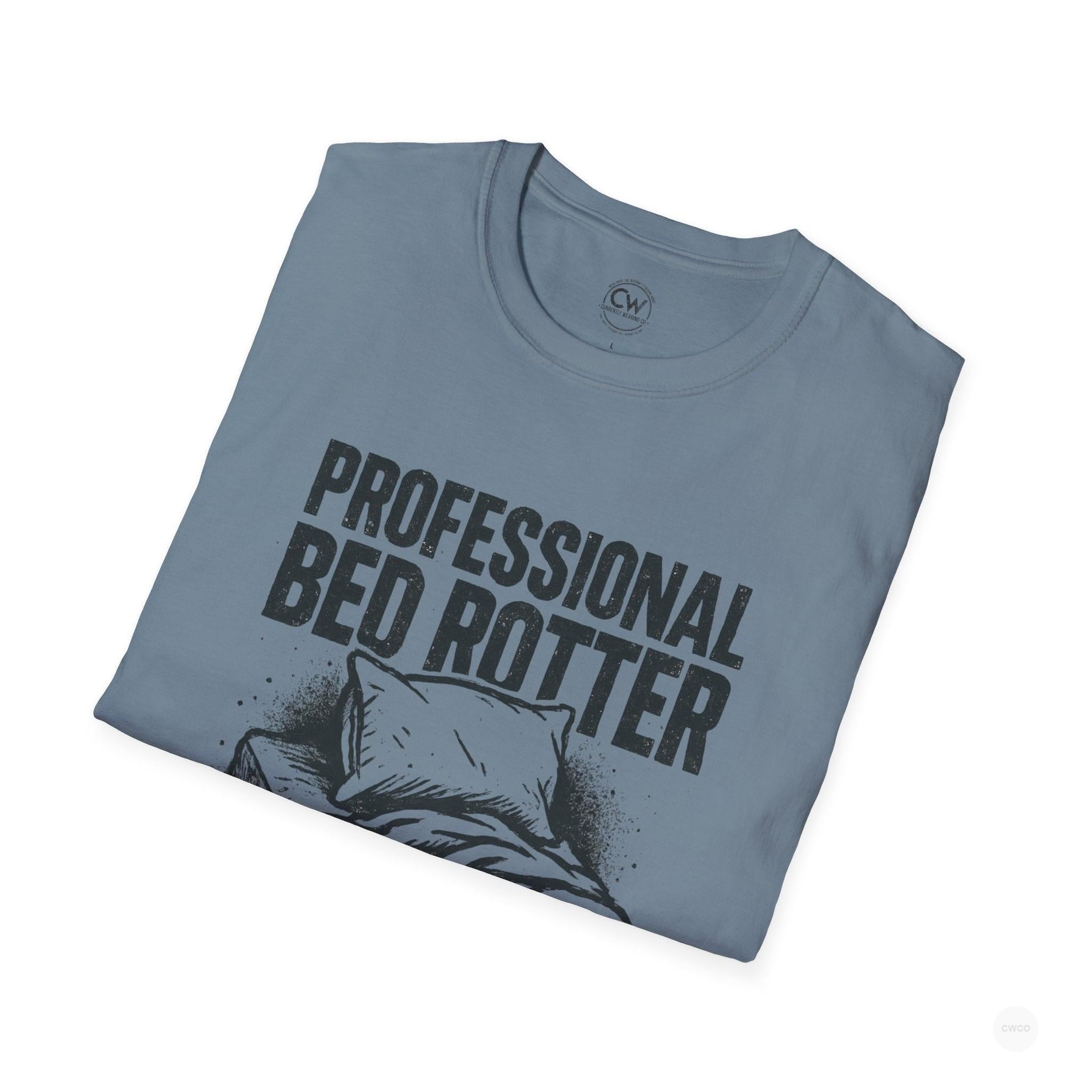 Professional Bed Rotter Funny Graphic Tee - Gen Z Mental Health Humor Shirt, Unisex Softstyle T-Shirt
