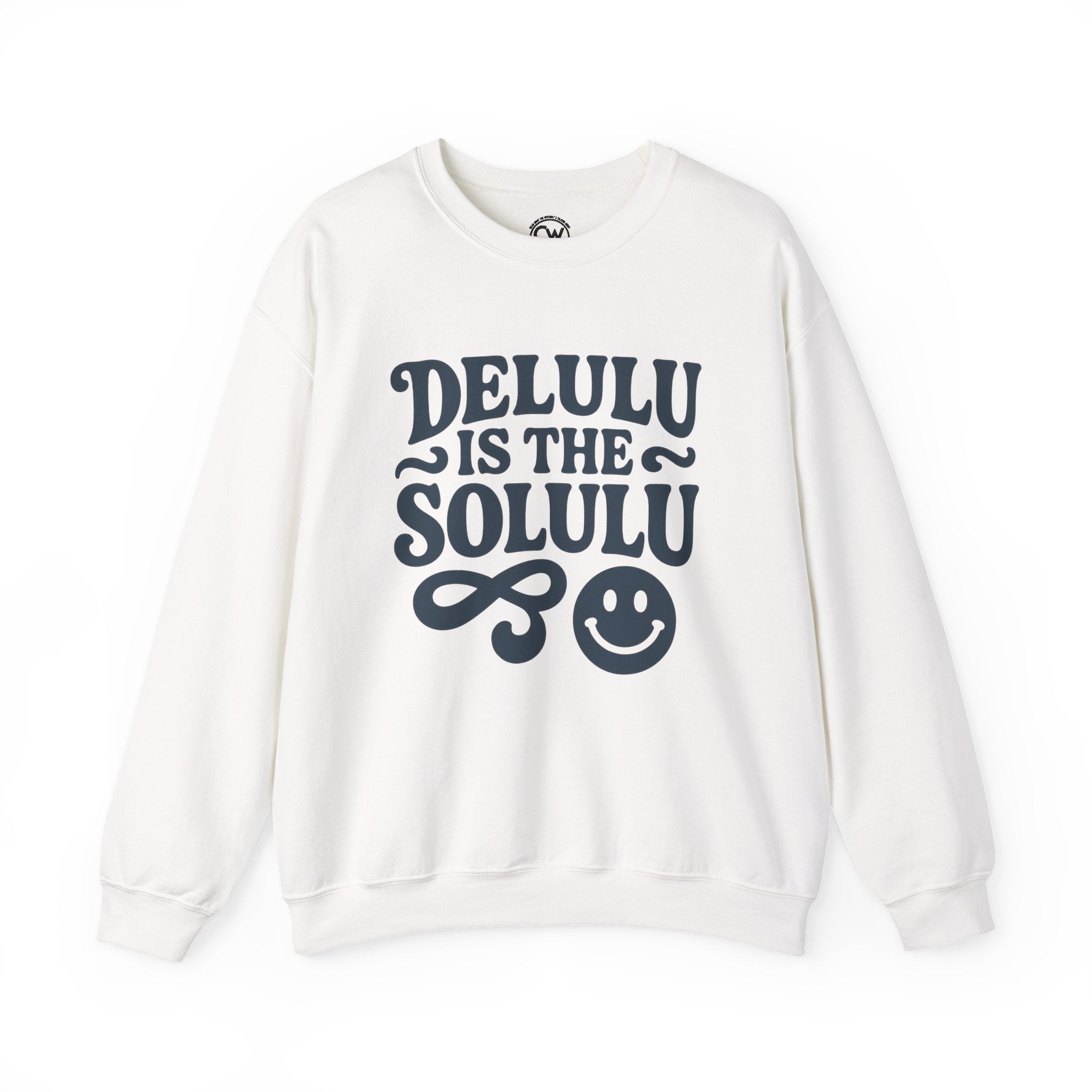 Delulu Is The Solulu Crewneck Sweatshirt - Funny Delusion Tee, Internet Slang Shirt, Gen Z Humor Tee, Trendy Graphic Shirt