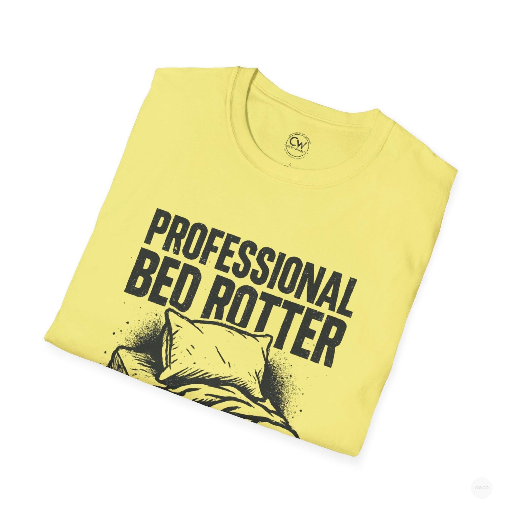 Professional Bed Rotter Funny Graphic Tee - Gen Z Mental Health Humor Shirt, Unisex Softstyle T-Shirt