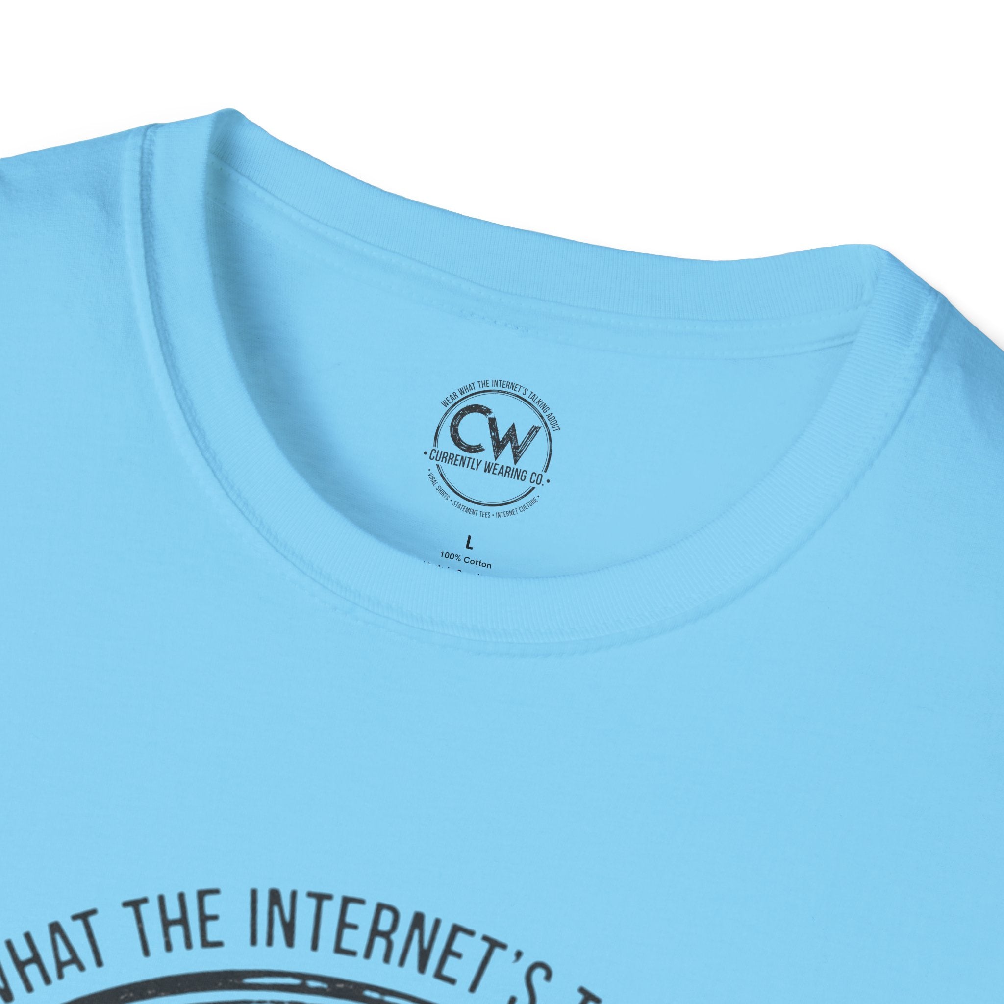 Currently Wearing Co. Unisex Softstyle T-Shirt, Funny Tee, Casual Everyday Wear, Gift for Friends, Humor Shirt, Trendy Graphic T-Shirt