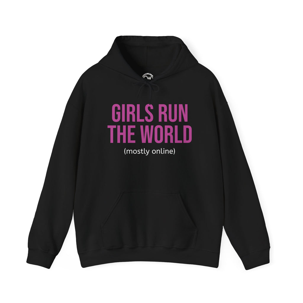 Girls Run the World Hoodie (Mostly Online) - Heavy Blend Comfort Sweatshirt