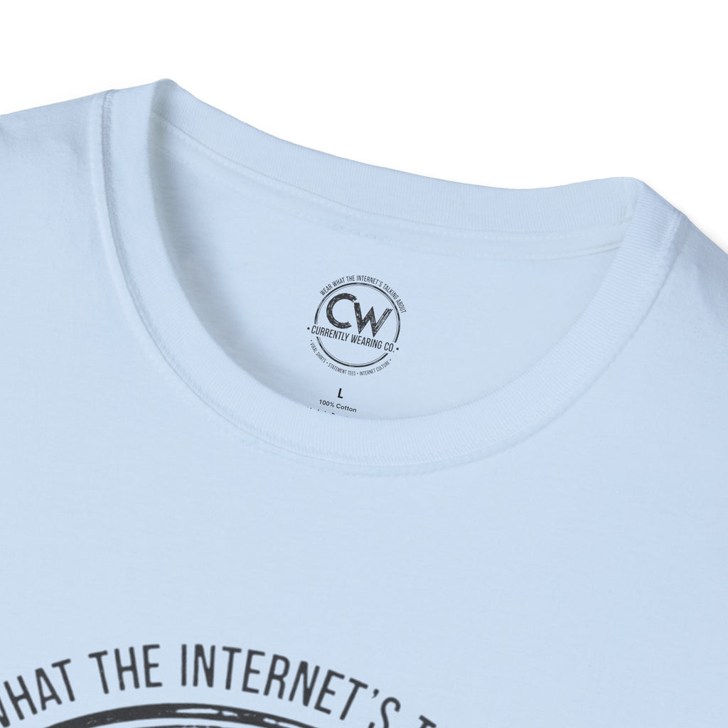 Currently Wearing Co. Unisex Softstyle T-Shirt, Funny Tee, Casual Everyday Wear, Gift for Friends, Humor Shirt, Trendy Graphic T-Shirt