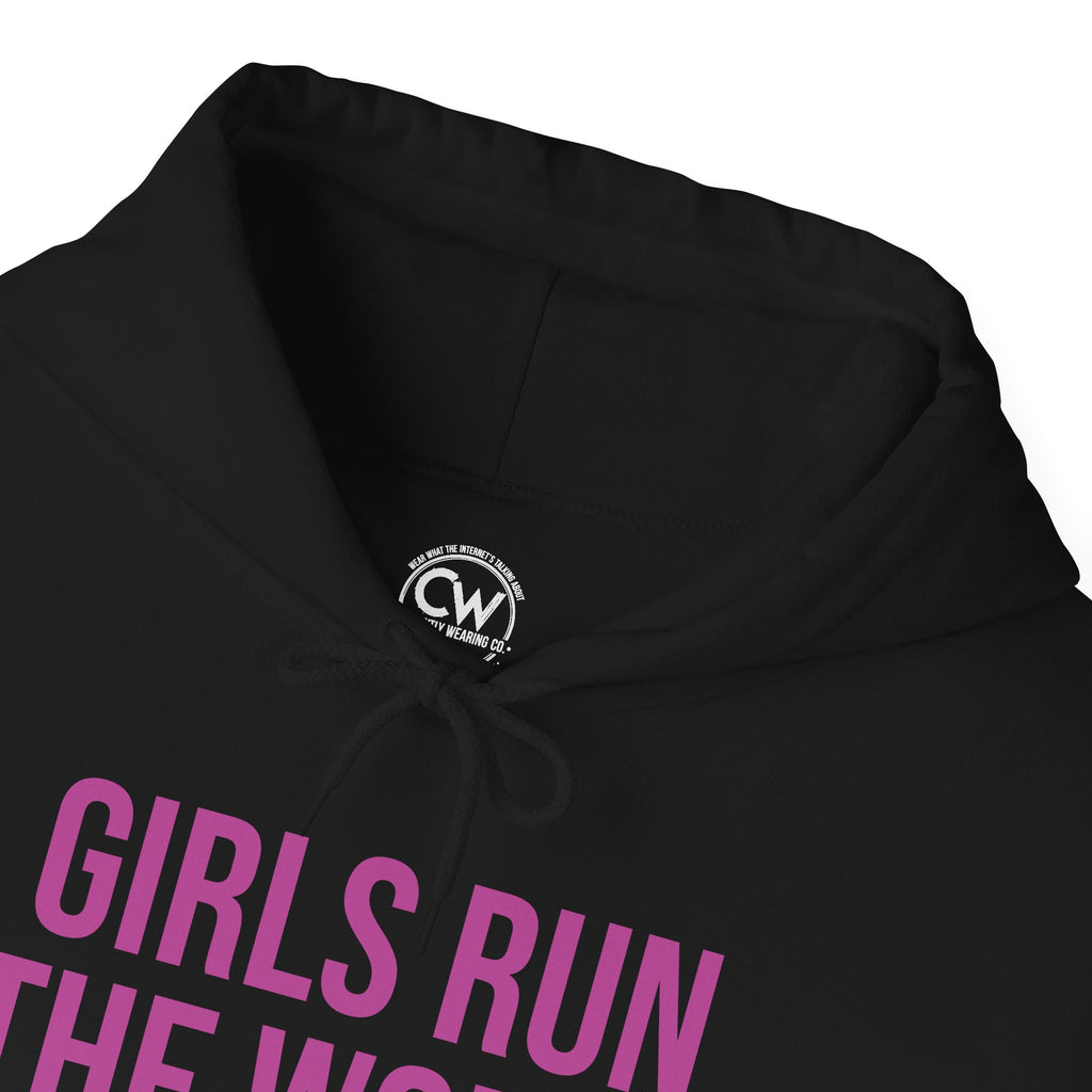 Girls Run the World Hoodie (Mostly Online) - Heavy Blend Comfort Sweatshirt