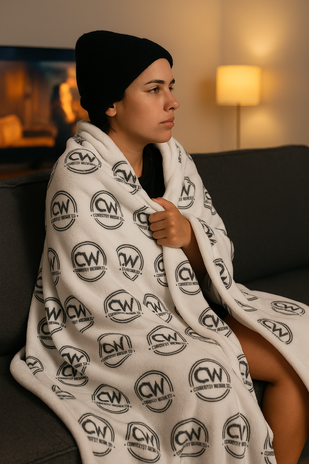Currently Wearing Co.™ Signature Throw Blanket — CW Monogram Edition,  Velveteen Plush Blanket