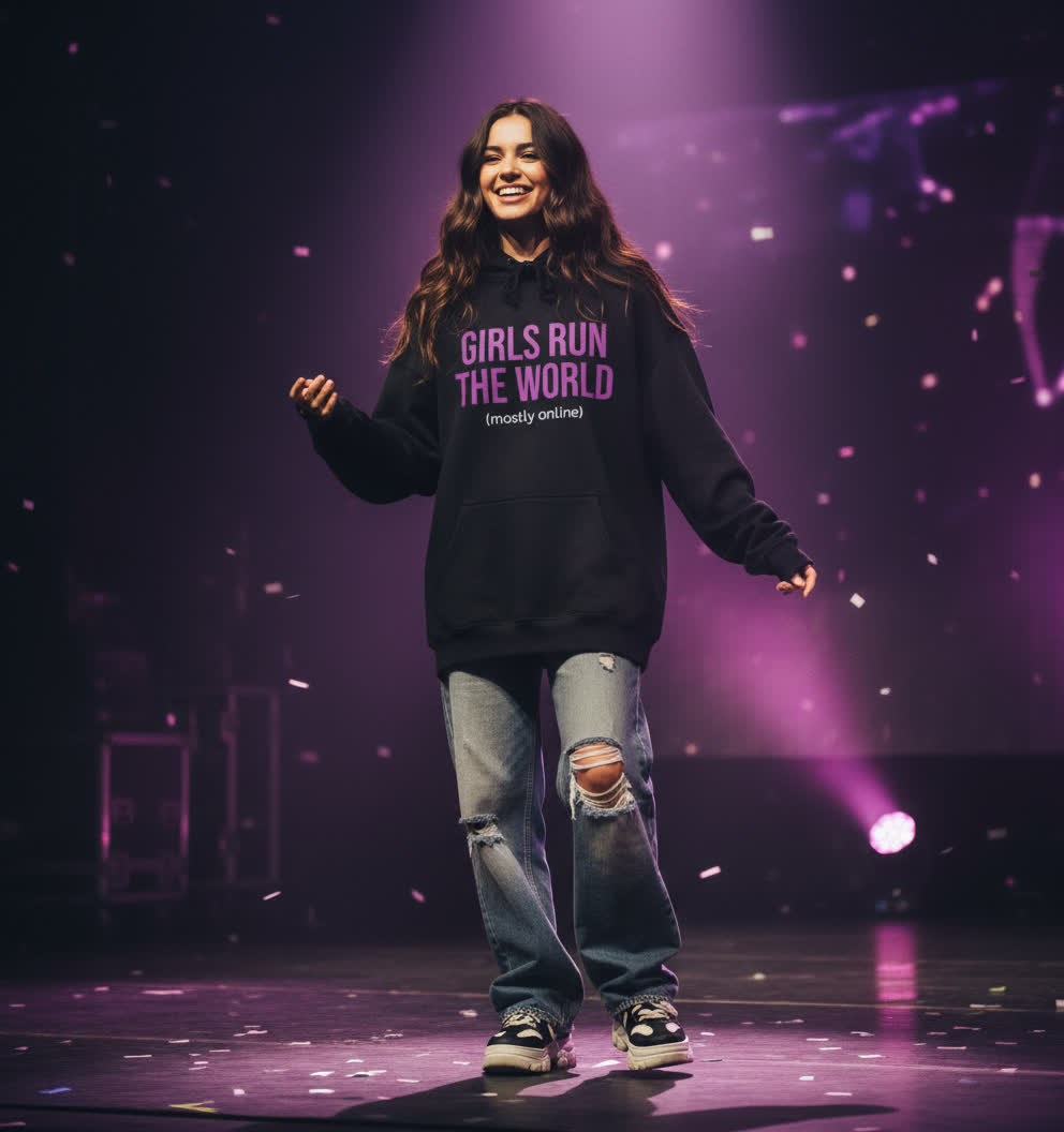 Girls Run the World Hoodie (Mostly Online) - Heavy Blend Comfort Sweatshirt