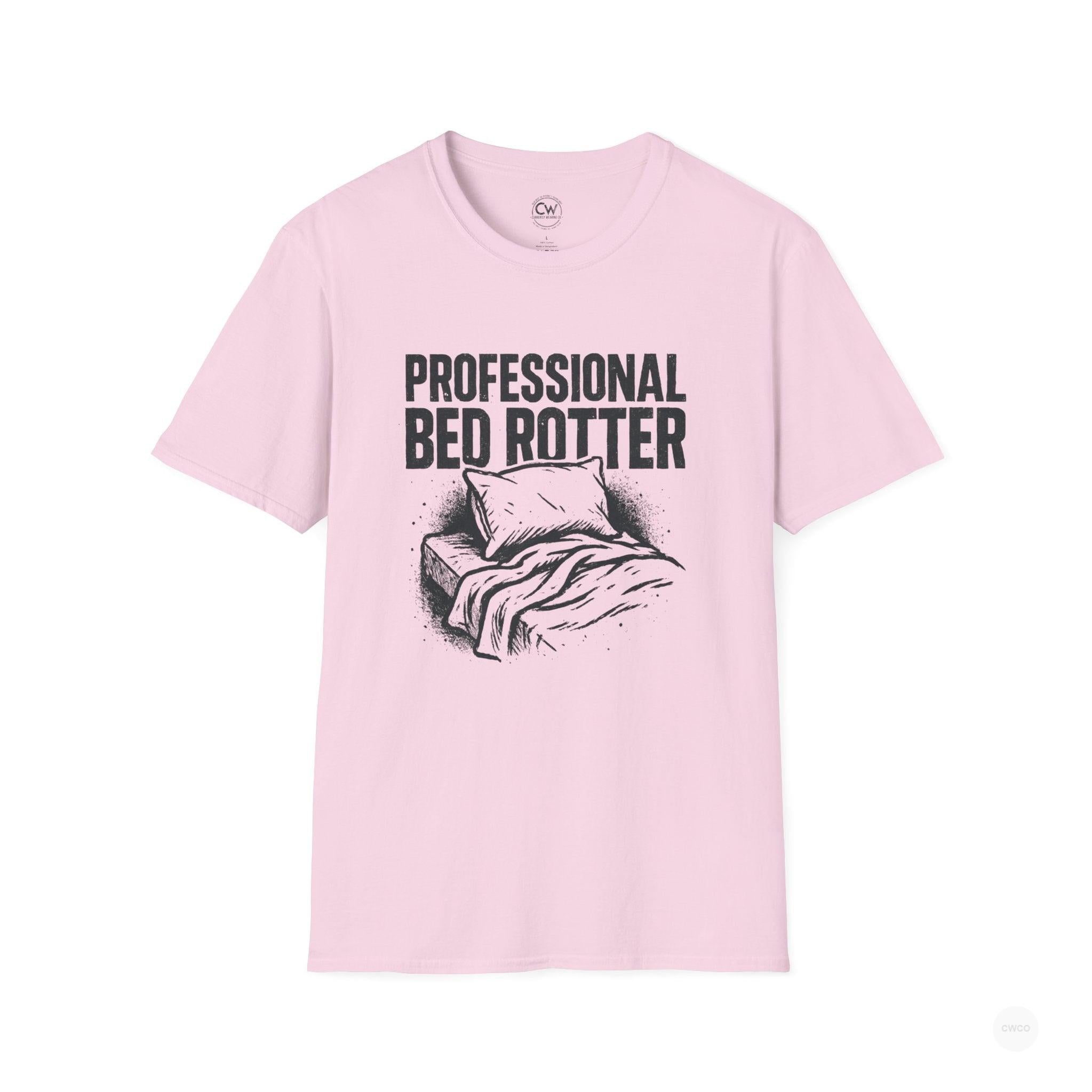 Professional Bed Rotter Funny Graphic Tee - Gen Z Mental Health Humor Shirt, Unisex Softstyle T-Shirt